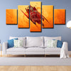 5 panel canvas framed prints Derrick Rose home decor1202 (2)