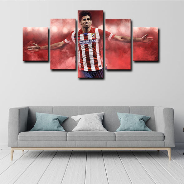 5 panel canvas framed prints Diego Costa home decor1225 (2)