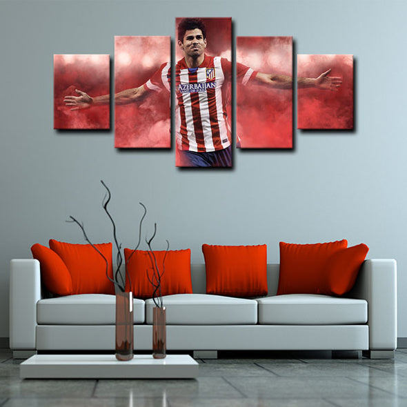 5 panel canvas framed prints Diego Costa home decor1225 (3)