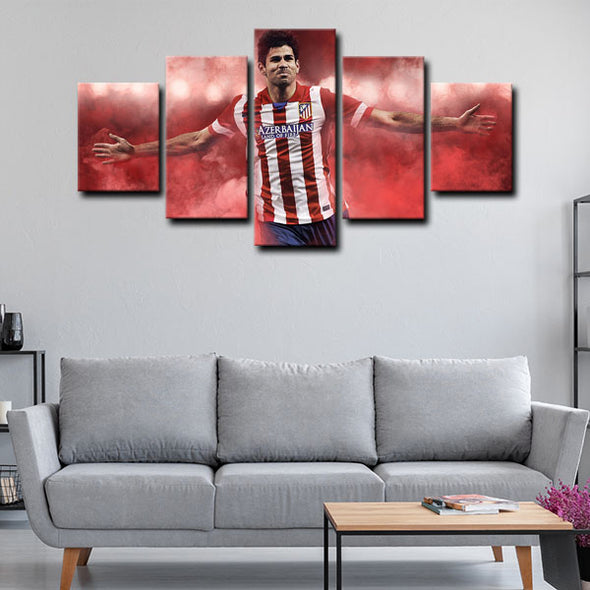 5 panel canvas framed prints Diego Costa home decor1225 (4)