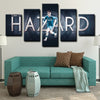 5 panel canvas framed prints Eden Hazard home decor1202 (2)