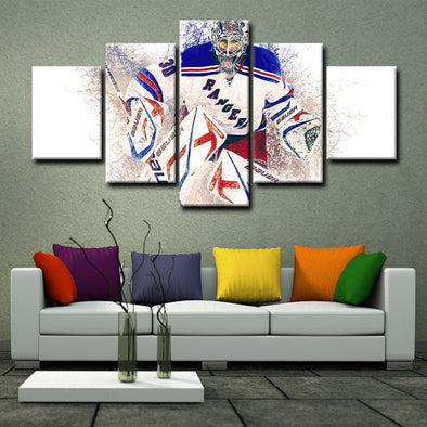 5 panel canvas framed prints Henrik Lundqvist home decor1216 (1)