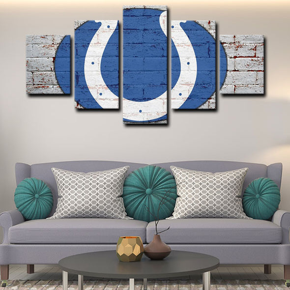 5 panel canvas framed prints Indianapolis Colts home decor1209 (3)