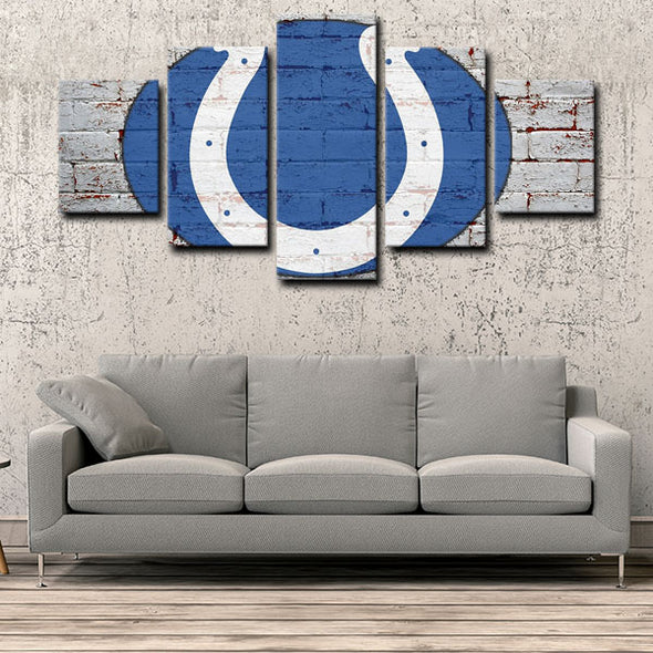 5 panel canvas framed prints Indianapolis Colts home decor1209 (4)