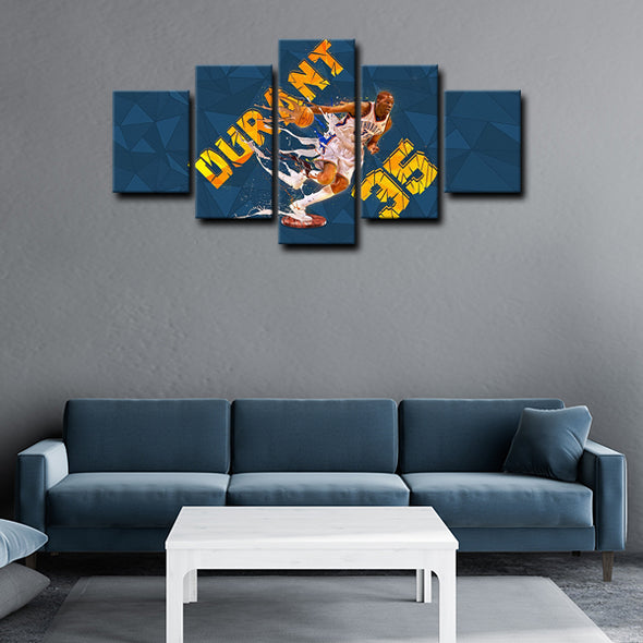 5 panel canvas framed prints Kevin Wayne Durant home decor1210 (4)