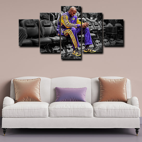  5 panel canvas framed prints Kobe Bryant home decor1212 (2)
