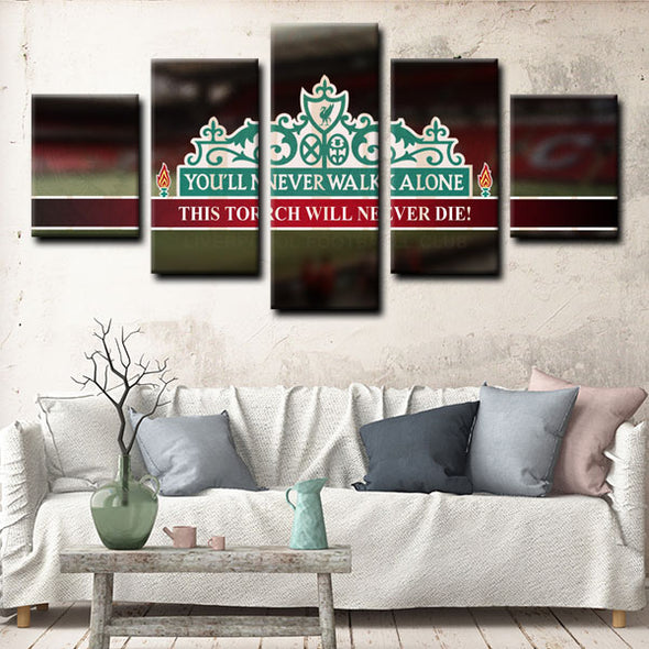 5 panel canvas framed prints Liverpool Football Club home decor1202 (1)
