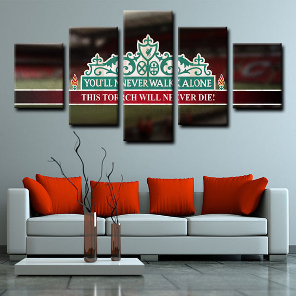 5 panel canvas framed prints Liverpool Football Club home decor1202 (2)