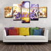 5 panel canvas framed prints Los Angeles Lakers home decor1202 (3)