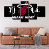 5 panel canvas framed prints Miami Heat  home decor1202 (2)