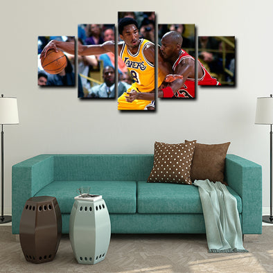5 panel canvas framed prints Michael Jordan home decor1229 (1)