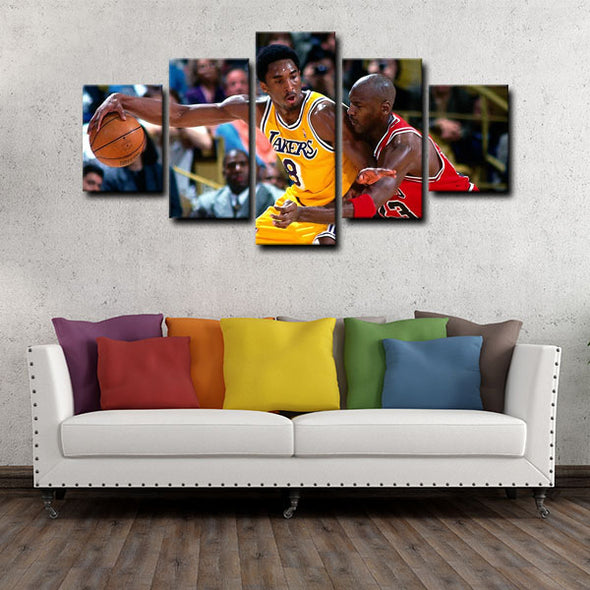5 panel canvas framed prints Michael Jordan home decor1229 (2)