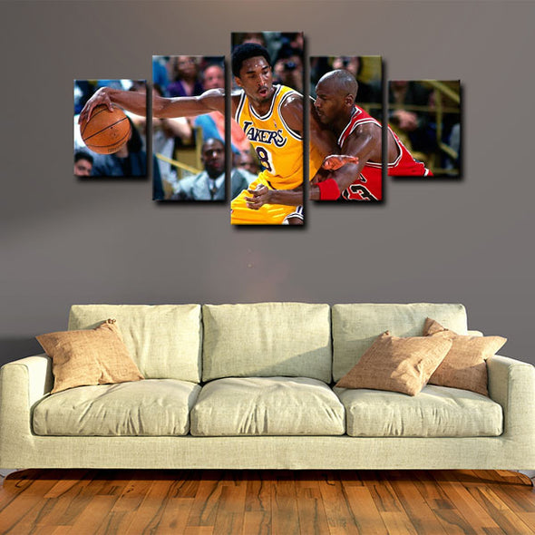 5 panel canvas framed prints Michael Jordan home decor1229 (3)