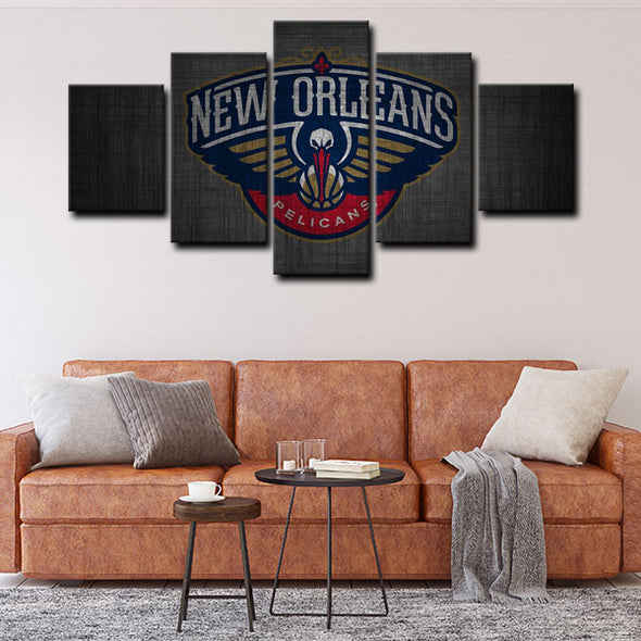 5 panel canvas framed prints New Orleans Pelicans home decor1202 (4)