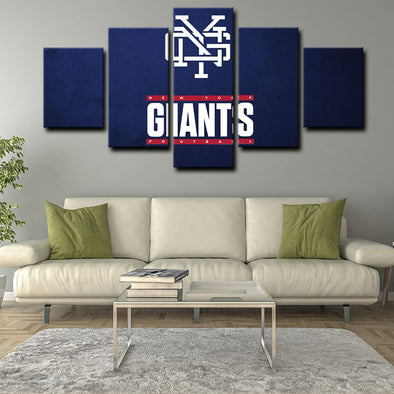  5 panel canvas framed prints New York Giants  home decor1202 (1)