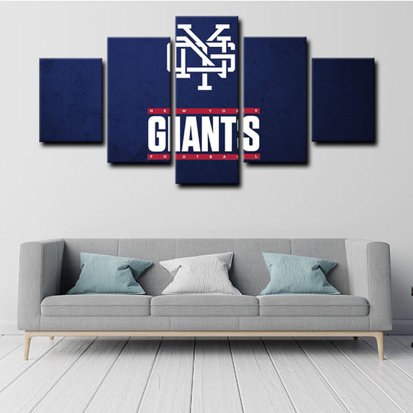  5 panel canvas framed prints New York Giants  home decor1202 (3)