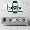5 panel canvas framed prints New York Jets home decor1202 (1)