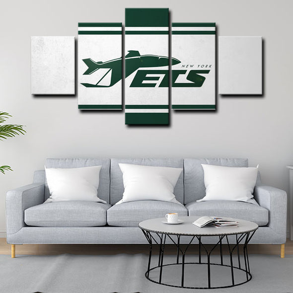 5 panel canvas framed prints New York Jets home decor1202 (2)