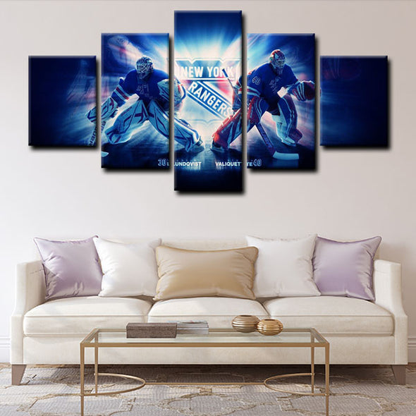 5 panel canvas framed prints New York Rangers home decor1213 (4)