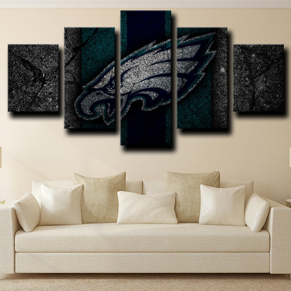5 panel canvas framed prints Philadelphia Eagles Logo decor picture-1201 (2)