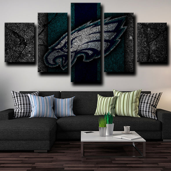 5 panel canvas framed prints Philadelphia Eagles Logo decor picture-1201 (3)