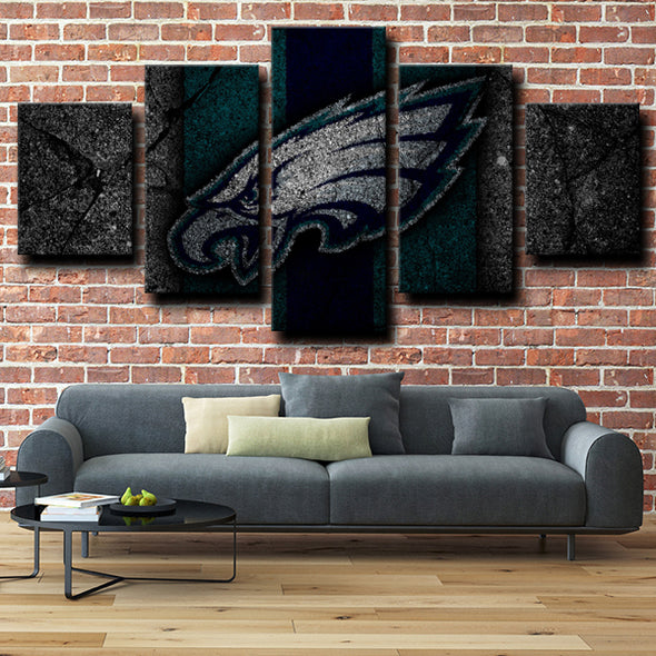 5 panel canvas framed prints Philadelphia Eagles Logo decor picture-1201 (4)