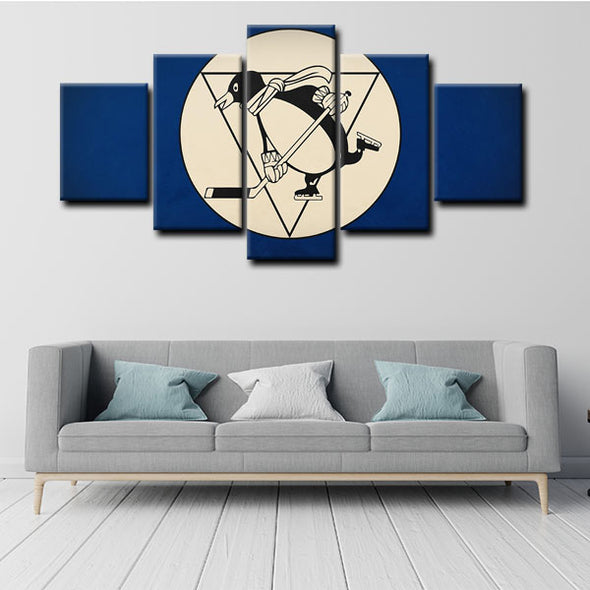 5 panel canvas framed prints Pittsburgh Penguins home decor1205 (3)