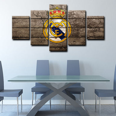 5 panel canvas framed prints Real Madrid CF home decor1202 (1)