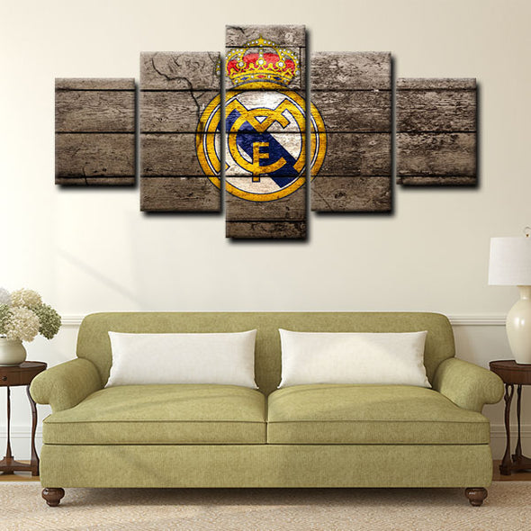 5 panel canvas framed prints Real Madrid CF home decor1202 (3)