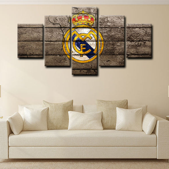 5 panel canvas framed prints Real Madrid CF home decor1202 (4)