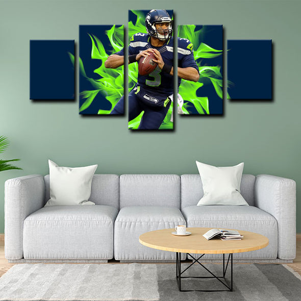  5 panel canvas framed prints Russell Wilson home decor1233 (4)