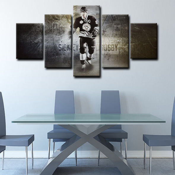 5 panel canvas framed prints Sidney Crosby home decor1217 (3)