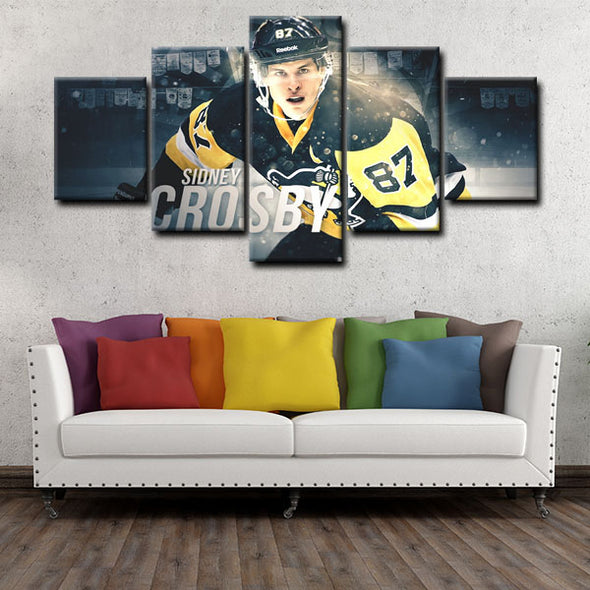 5 panel canvas framed prints Sidney Crosby home decor1228 (4)