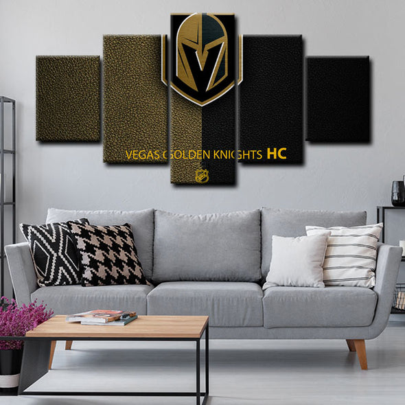 5 panel canvas framed prints Vegas Golden Knights home decor1213 (3)