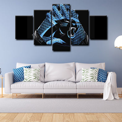 5 panel canvas framed prints arolina Panthers home decor1216 (1)