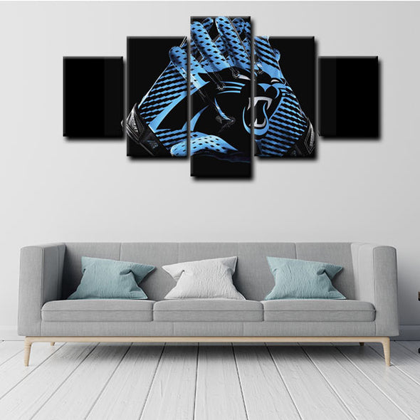 5 panel canvas framed prints arolina Panthers home decor1216 (2)