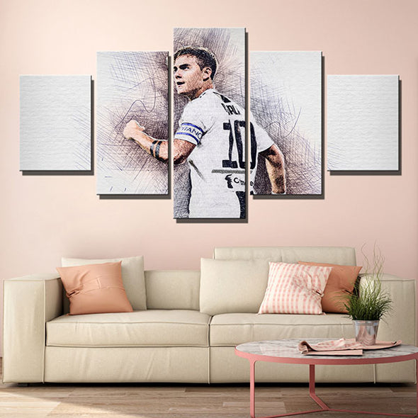 5 panel canvas pictures art prints The Killer Lady Dybala wall decor-1216(3)