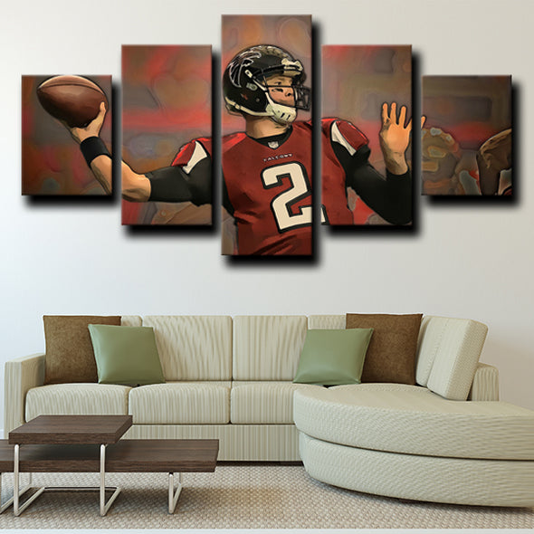 5 panel canvas pictures framed prints Atlanta Falcons Ryan wall decor-1214 (2)