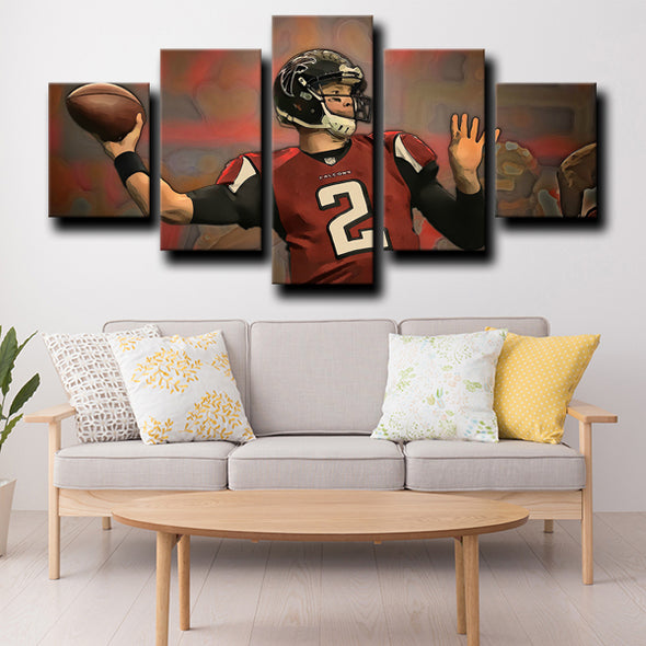 5 panel canvas pictures framed prints Atlanta Falcons Ryan wall decor-1214 (3)