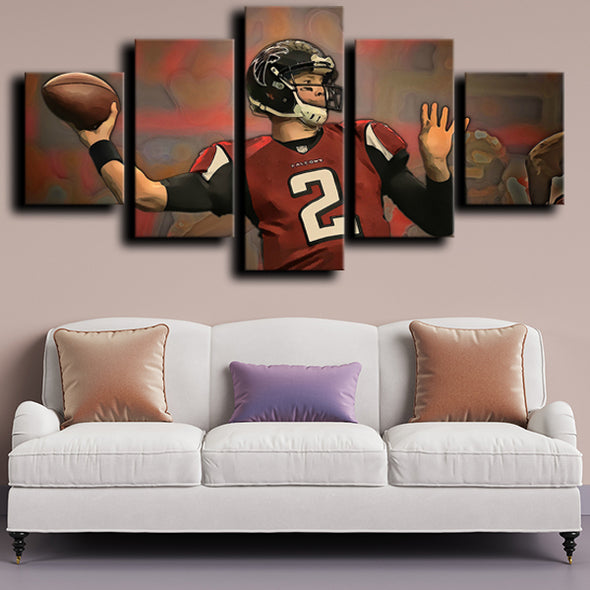 5 panel canvas pictures framed prints Atlanta Falcons Ryan wall decor-1214 (4)