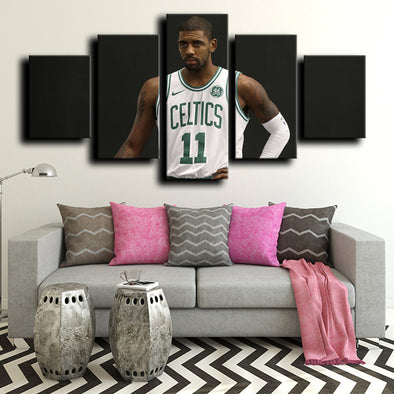 5 panel canvas pictures framed prints Celtics Kyrie irving  wall decor-1223 (1)