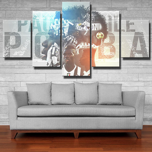5 panel canvas pictures framed prints Juve Pogba home decor-1230 (1)