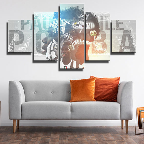 5 panel canvas pictures framed prints Juve Pogba home decor-1230 (3)