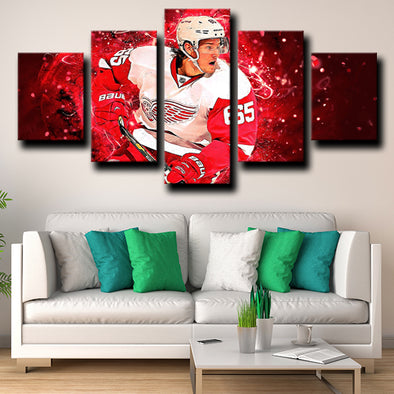5 panel canvas prints Detroit Red Wings DeKeyser live room decor-1210 (1)