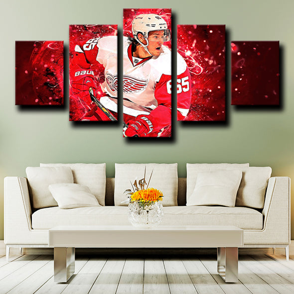 5 panel canvas prints Detroit Red Wings DeKeyser live room decor-1210 (2)