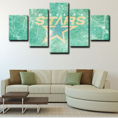 5 panel canvas prints art prints  Dallas Stars live room decor1221 (1)