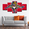 5 panel canvas prints art prints  Florida Panthers live room decor1204 (4)