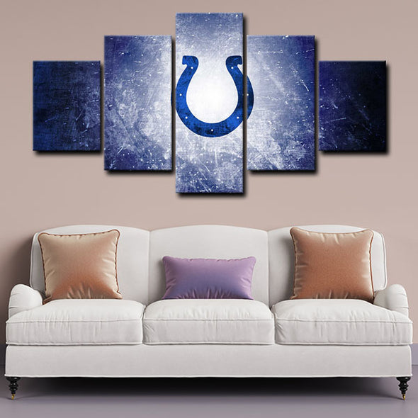  5 panel canvas prints art prints  Indianapolis Colts live room decor1211 (1)