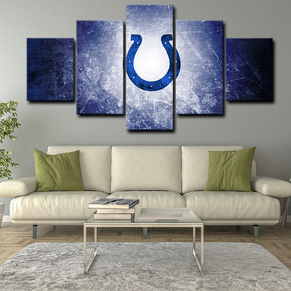  5 panel canvas prints art prints  Indianapolis Colts live room decor1211 (4)