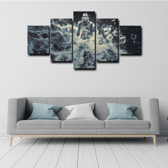 5 panel canvas prints art prints  Kevin Wayne Durant live room decor1211 (1)